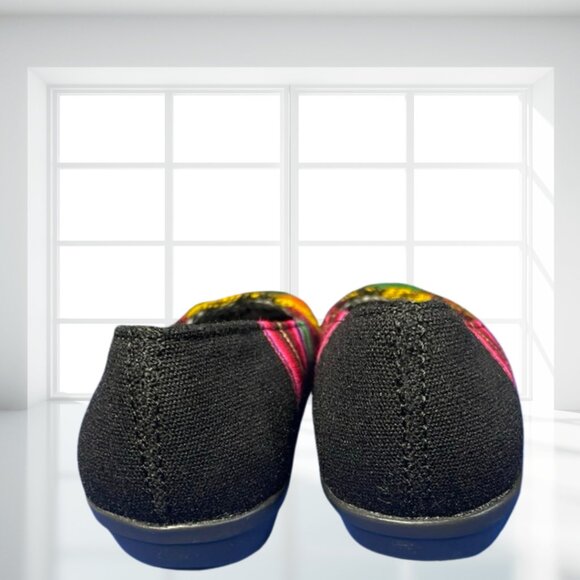 Moleca Bohemian Striped Multicolor Ballet Flats Comfort Shoes Brazil Size 35 - Picture 8 of 14